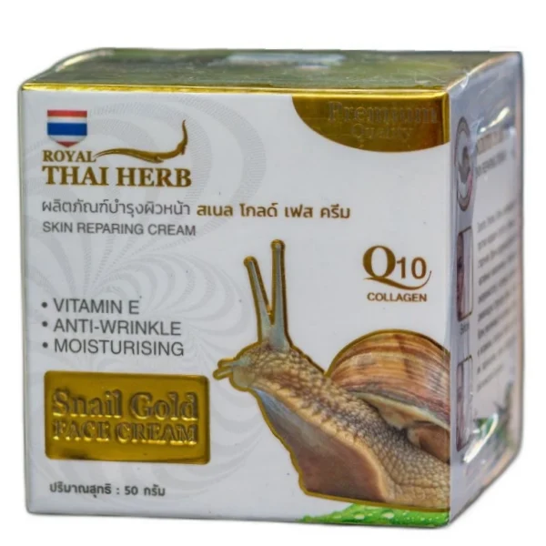 Антивозрастной улиточный крем с золотом и Q10 Thai Herb 50 мл