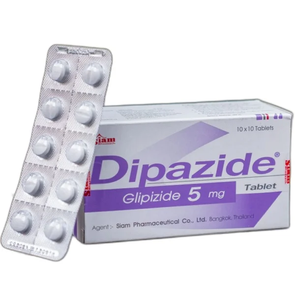 Препарат Dipazide (глипизид 5 мг) от диабета 2 типа и для контроля сахара в крови