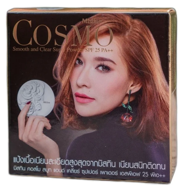 Нежная выравнивающая пудра Mistine Cosmo SPF 25 PA++ 2 оттенка