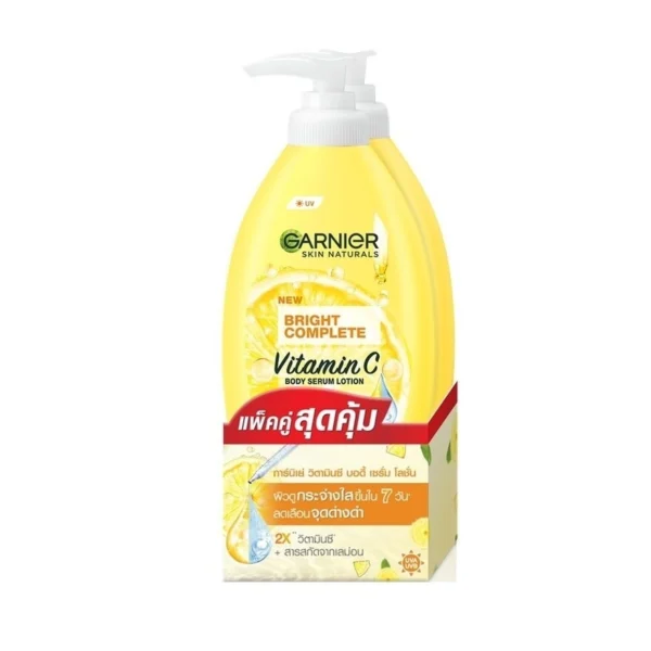 Garnier Body Bright Complete Vitamin C Body Serum Lotion 400 Ml.Twin Pack Оригинал