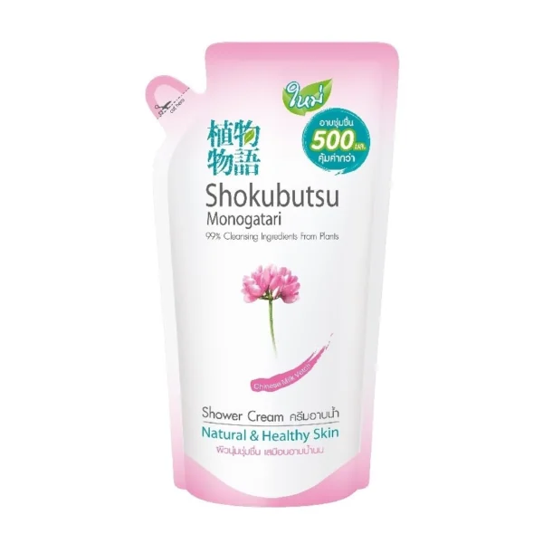 Shokubutsu Monogatari Shower Cream Chinese Milk Vetch 500 Ml. Refill Оригинал