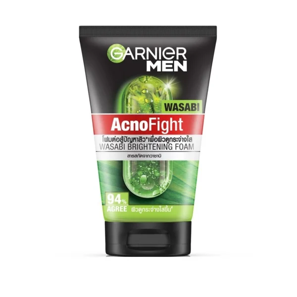 Garnier Men Foam Acnofight Wasabi Brightening 100 Ml. Оригинал
