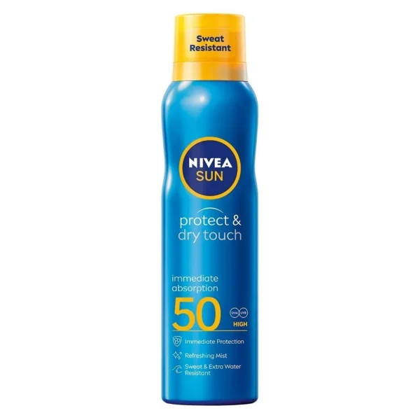 NIVEA Sun Spray Protect  Dry Touch Refreshing SPF50 200 Ml. Оригинал