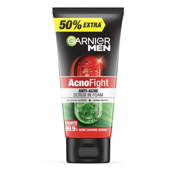 Garnier Men Acnofight Anti-Acne Scrub In Foam 150 Ml. Оригинал