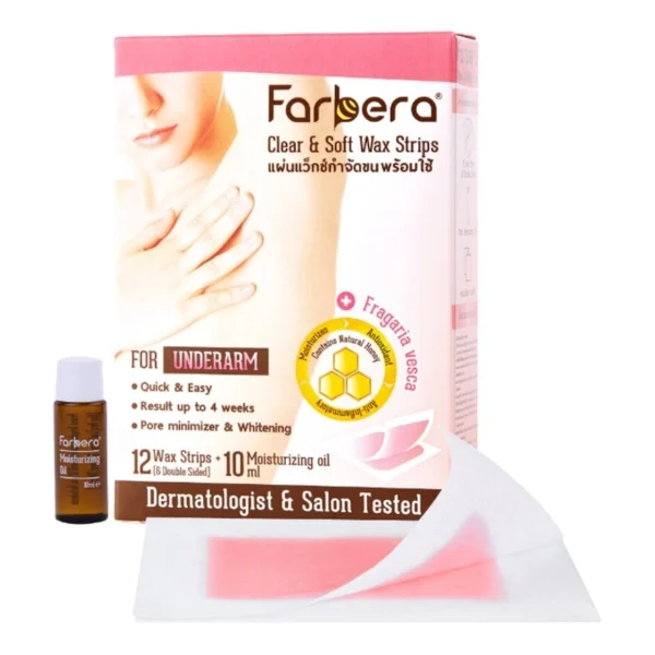Farbera Clear  Soft  Wax Strips (For Underarm) 12 Sheets Оригинал