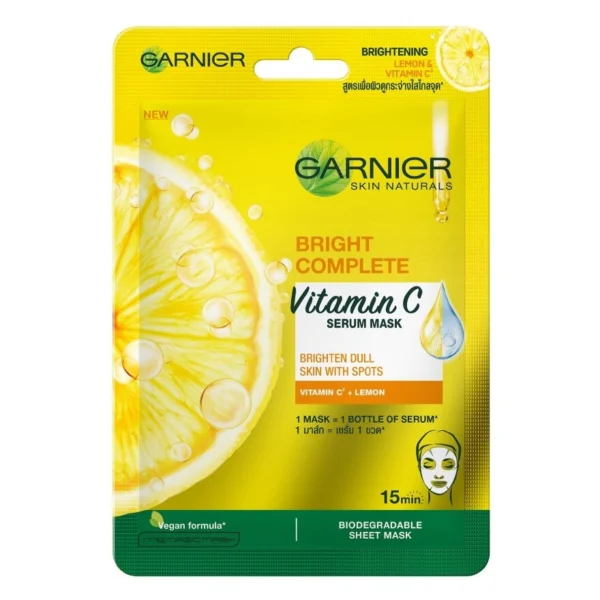 Garnier Skin Naturals Bright Complete Vitamin C Serum Mask 1'S Оригинал
