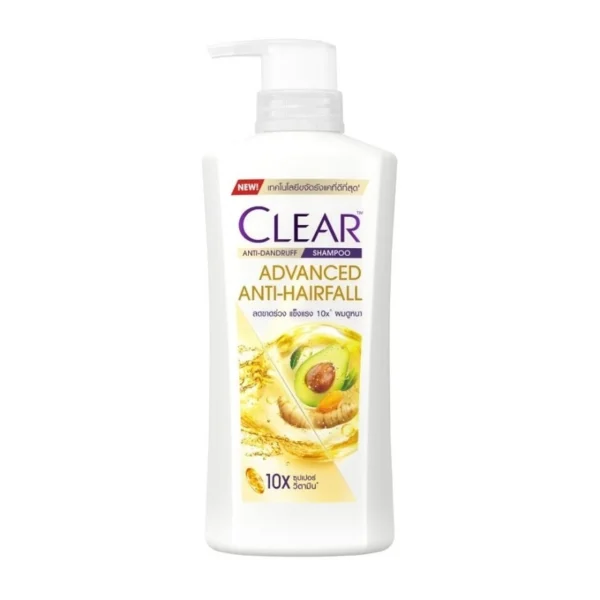 Clear Shampoo Anti-Dandruff Advanced Anti Hair Fall 370 Ml.แชมพูขจัดรังแค ลดผมขาดร่วง Оригинал