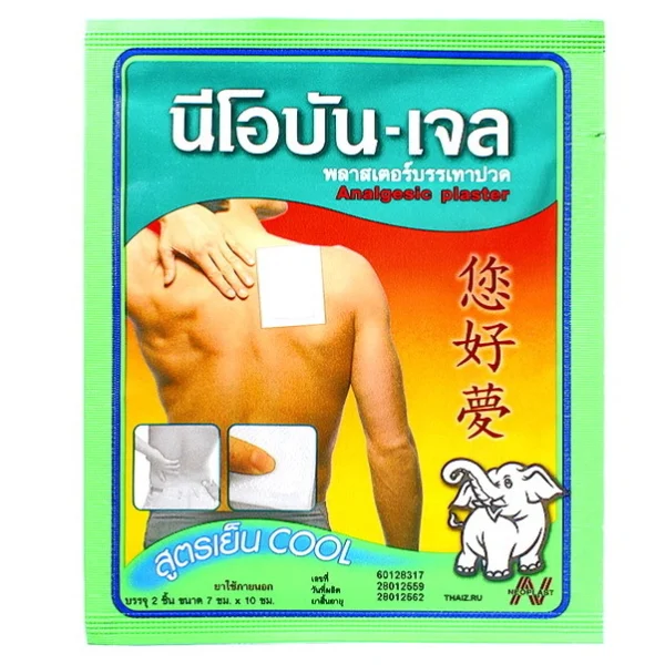 Обезболивающий гелевый ментоловый пластырь Neobun-Gel 2 шт