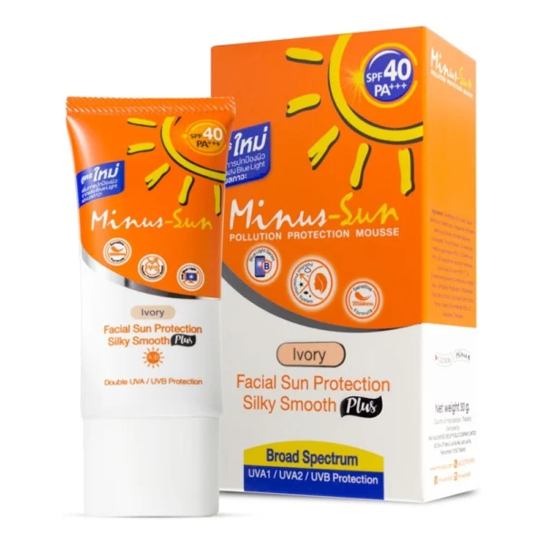 Minus-Sun SPF 40 PA +++ (Ivory) Pollution Protection Mousse 30g Оригинал