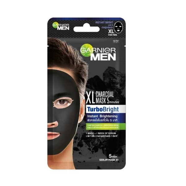 Garnier Men Xl Charcoal Mask 15 Minutes Turbobright 1'S Оригинал