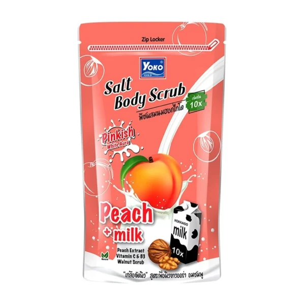 Yoko Gold Salt Body Scrub Peach+ Milk 350 G. Оригинал