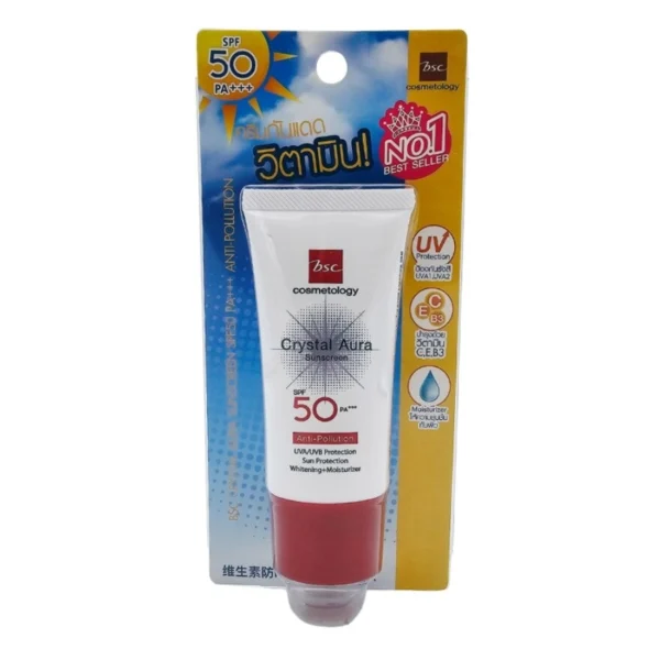 BSC Crystal Aura Sunscreen Anti-Pollution SPF50 PA+++ 20g. Оригинал