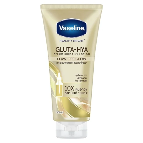 Vaseline Healthy Bright Gluta-Hya Serum Burst UV Lotion Flawless Glow 300 Ml. ผิวดูกร Оригинал