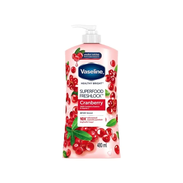 Vaseline Healthy Bright Superfood Freshlock Cranberry 480 Ml. Оригинал