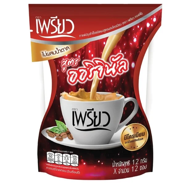 Preaw Instant Coffee Original Flavor 12sac Оригинал