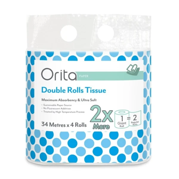 Orita Double Rolls Tissue 34M Pack 4s Оригинал