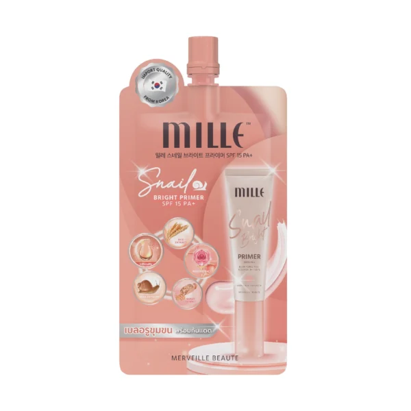 Mille Snail Bright Primer SPF15PA++ Sachet 6g. Pink Оригинал