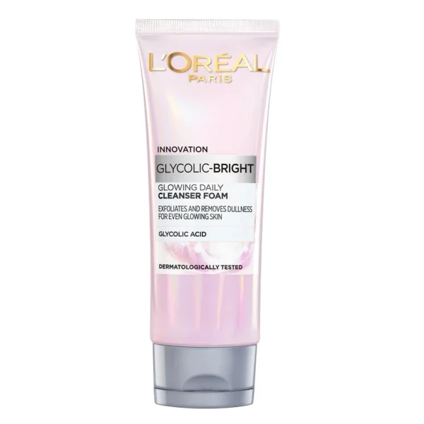 L'Oreal Paris Glycolic-Bright Glowing Daily Cleanser Foam 100 Ml. Оригинал