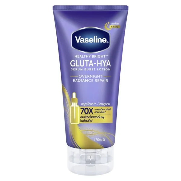 Vaseline Healthy Bright Gluta Hya Serum Burst Lotion Overnight Radiance Repair 170Ml. Оригинал