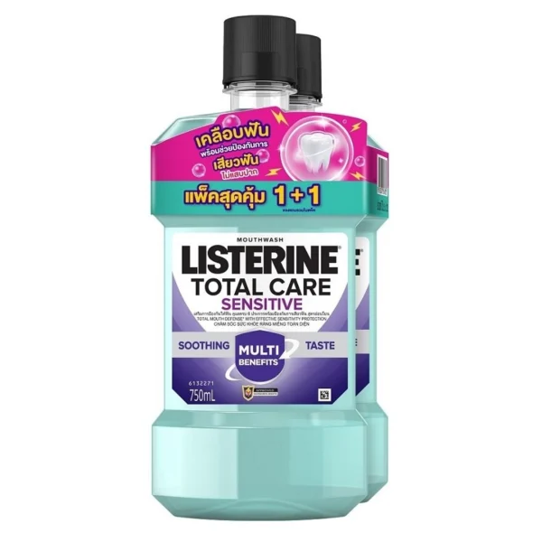 Listerine Mouthwash Total Care Sensitive Zero Alcohol 750 Ml. Twin Pack Оригинал