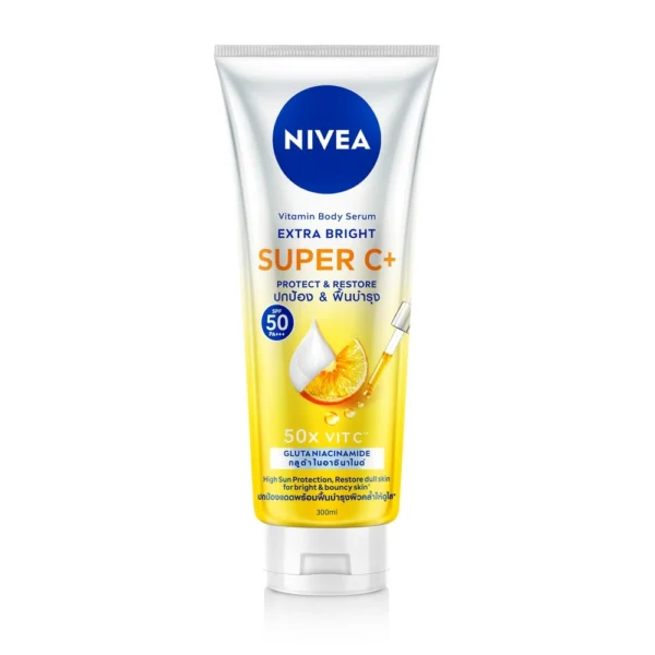 Nivea Vitamin Body Serum Extra Bright Super C+ 300 Ml. Оригинал