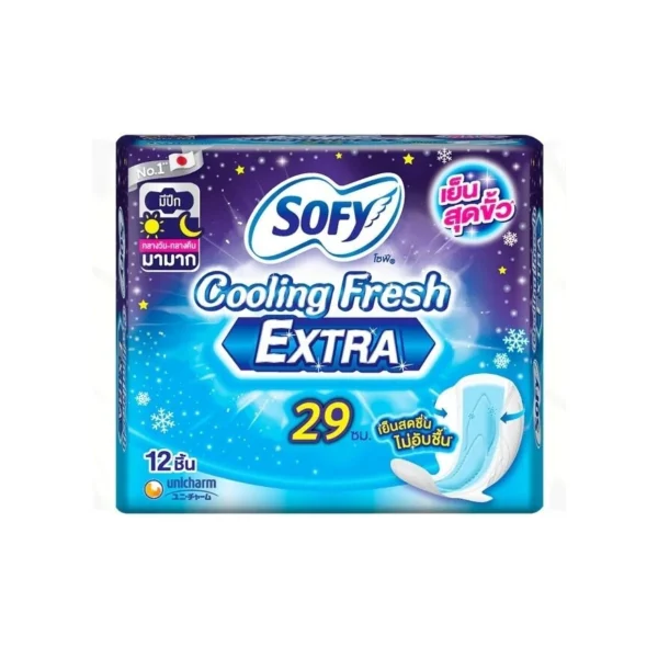 Sofy Cooling Fresh Extra Night Wing 29 cm. 12 Pcs. Оригинал
