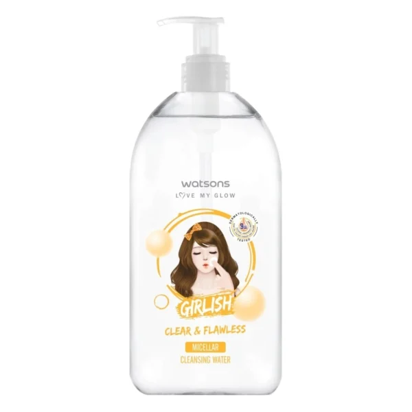 Watsons Girlish Clear Flawless Micellar Cleansing Water 485ml Оригинал