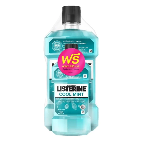 Listerine Mouthwash Cool Mint 750 Ml.+250 Ml. Оригинал