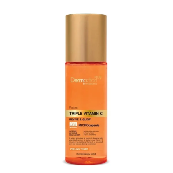 Dermaction Plus by Watsons Potent Triple Vitamin C Peeling Toner 100ml Оригинал