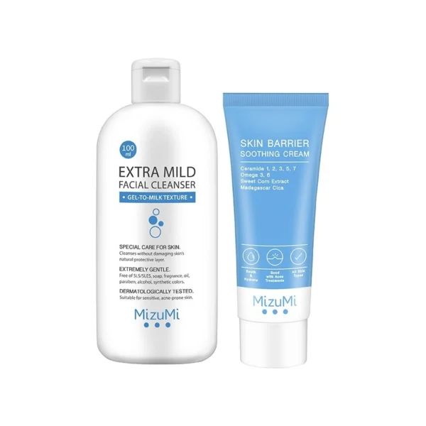 Mizumi Extra Mild Skin Barrier Set (Cleanser 100 ml. + Soothing Cream 45 g.) Оригинал