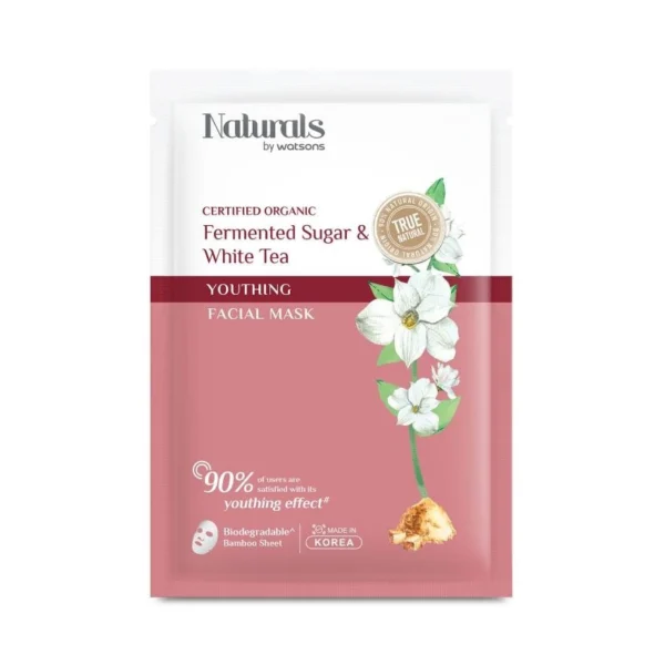 Naturals by Watsons True Natural Fermented Sugar  White Tea Youthing Facial Mask 1she Оригинал