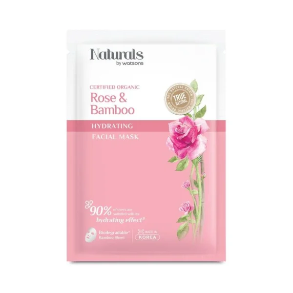Naturals by Watsons True Natural Rose  Bamboo Hydrating Facial Mask 1sheet. Оригинал