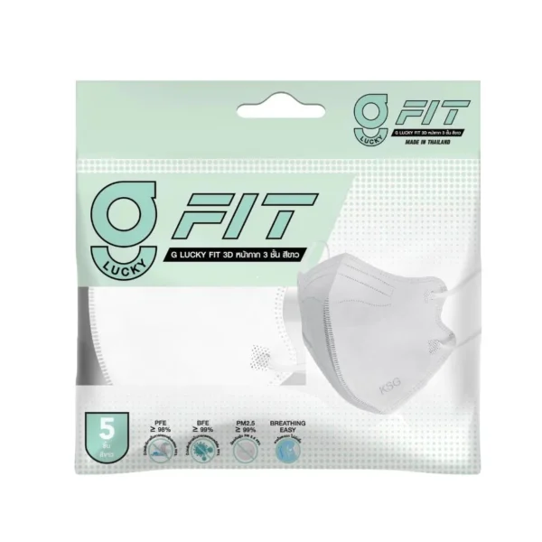 G Lucky Fit 3D Face Mask (White) 5 pcs Оригинал