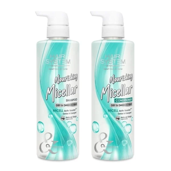 Hair System by Watsons Micellar Botanical Nourishing Shampoo+Conditioner 500ml. Оригинал