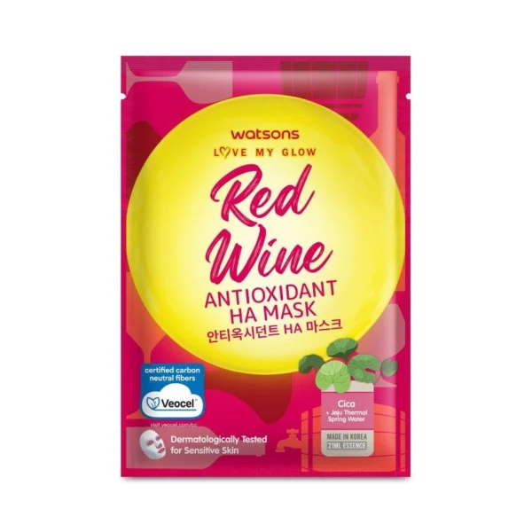 Watsons Love My Glow Red Wine Antioxidant Ha Mask 1 Sheet. Оригинал
