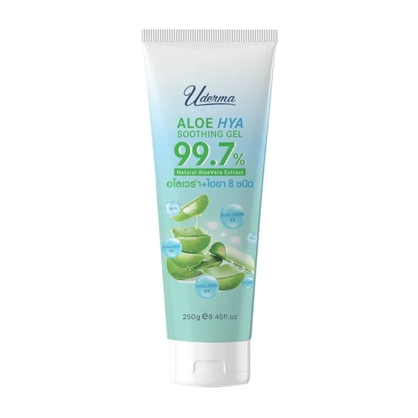 Uderma Aloe Hya Soothing Gel 250 G. เจลอโลเวร่า บำรุง ผิวกระจ่างใส ผิวชุ่มชื้น Оригинал