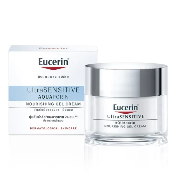Eucerin Ultrasensitive Aquaporin Nourishing Gel Cream 50 ml. Normal - Combination ski Оригинал