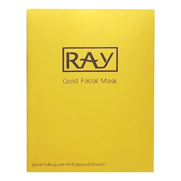 RAY Gold Facial Mask 10'S แผ่นมาส์กหน้า เส้นใยไหม Оригинал