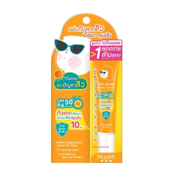 MizuMi UV Acne Matte Serum 13 g. Sunscreen Serum for Oily Acne Skin Оригинал