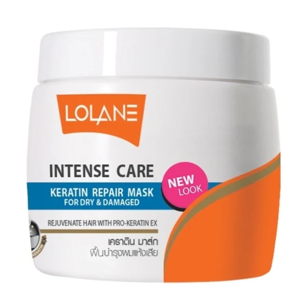 Lolane Intense Care Keratin Repair Mask For Dry  Damaged 200 G. บำรุงผมแห้งเสีย Оригинал