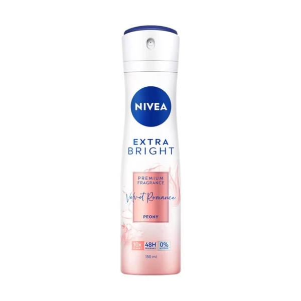 Nivea Extra Bright Premium Fragrance Velvet Romance Peony Spray 150 Ml. Оригинал
