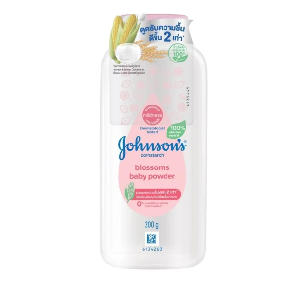 Johnson's Baby Powder Cornstarch Blossoms 200 G. แป้งเด็กจอห์นสัน Оригинал