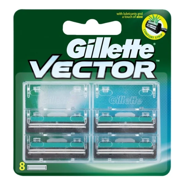 Gillette Vector Blades 8'S ใบมีด ใบมีดโกนหนวด กำจัดขน Оригинал