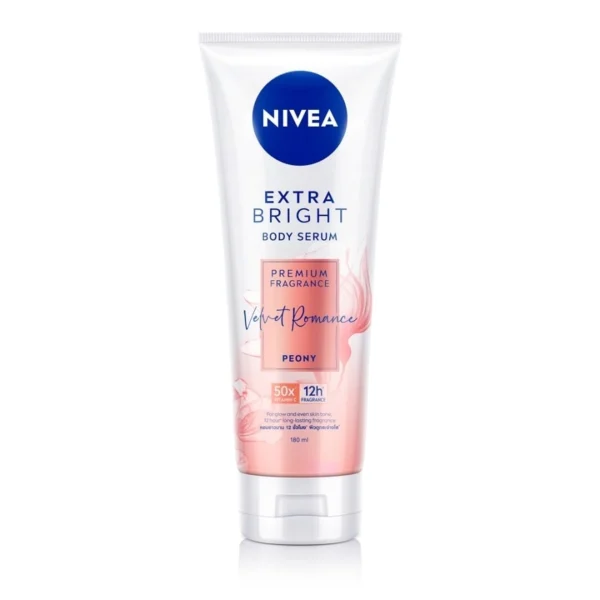 Nivea Extra Bright Body Serum Premium Fragrance Velvet Romance Peony 180 Ml. Оригинал
