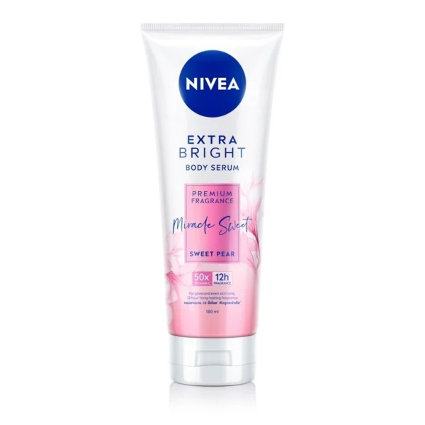 Nivea Extra Bright Body Serum Premium Fragrance Miracle Sweet Sweet Pear 180 Ml. Оригинал