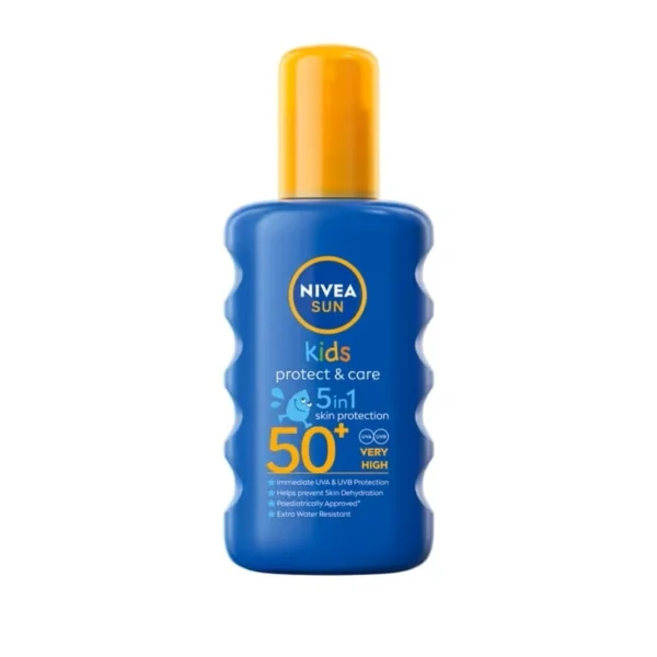 Nivea Sun Kids Protect  Care 5in1 Spray SPF50+ 200 Ml. สเปรย์ กันแดดเด็ก Оригинал