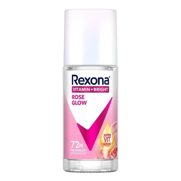 Rexona Roll On Vitamin + Bright Rose Glow Antiperspirant 45 Ml. โรลออน ลดเหงื่อ ระงับ Оригинал
