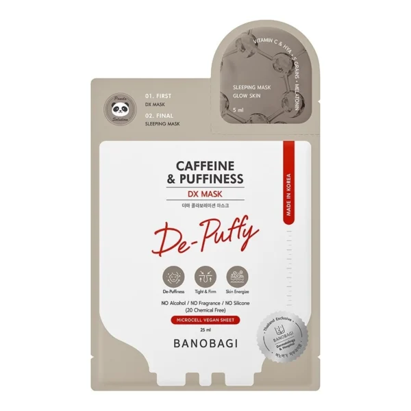 Banobagi DX Mask Caffeine  Puffiness 1's แผ่นมาสก์หน้า สลีปปิ้งมาสก์ Оригинал