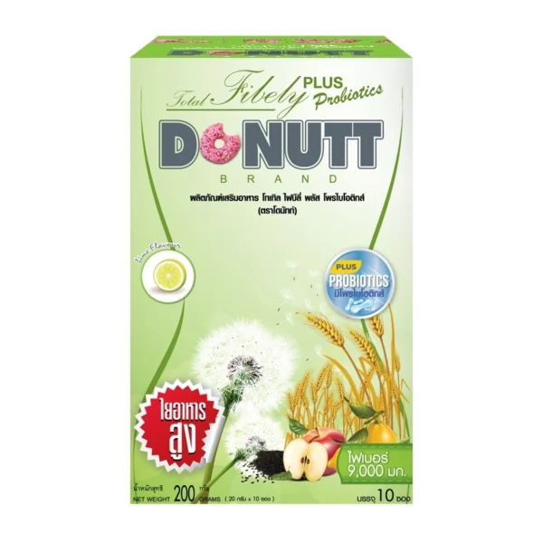Donutt Total Fibely Plus Probiotics 10 Sachets (Lime Flavor) Оригинал