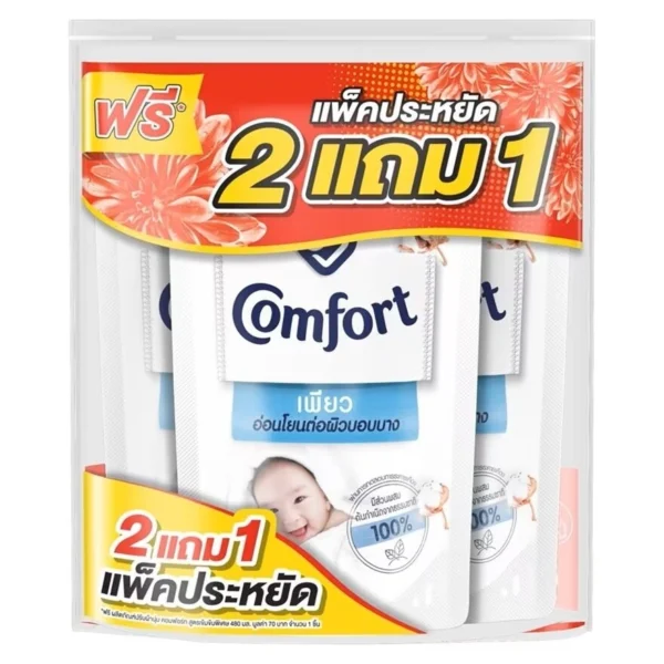 Comfort Concentrated Fabric Softener Pure White 480 Ml.(2+1) Оригинал